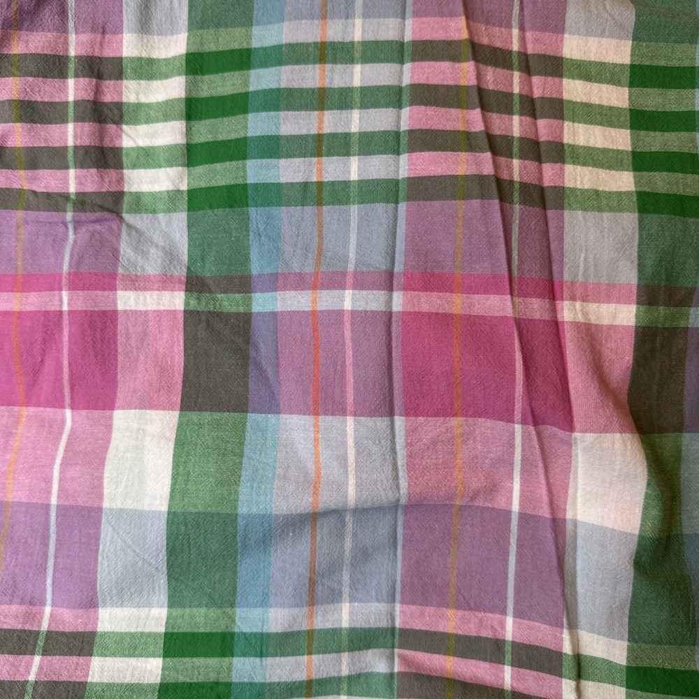 Vintage Ralph Lauren Cottagecore Preppy TWIN bedskirt Caitlin Madras pink gr NWT - Picture 5 of 5